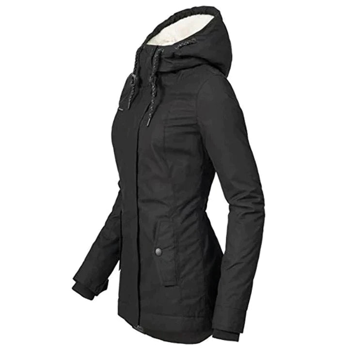 Stylish Long Women's Winter Coat - Lina-Green-S-Nora Luxe