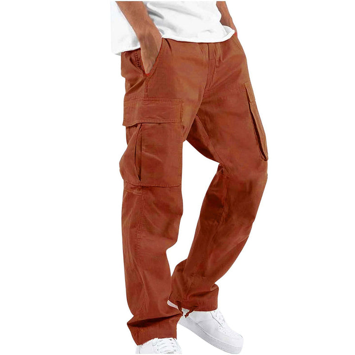Stylish Men's Cargo Trousers - Mason-Orange-S-Nora Luxe