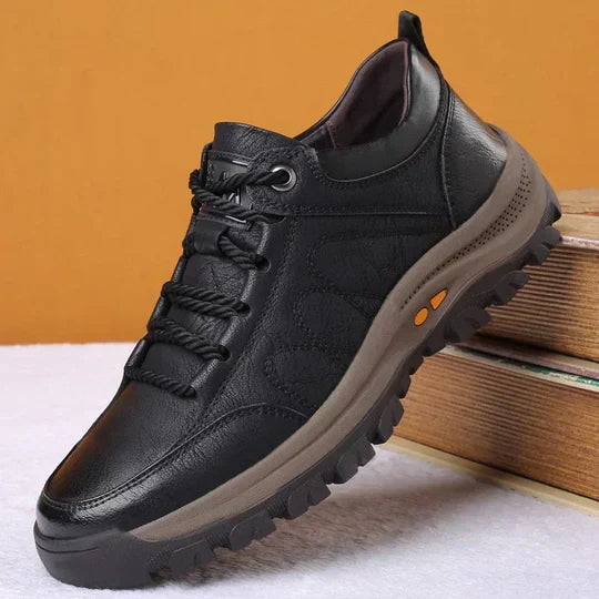 Stylish Men's Leather Comfort Shoes - Alexander-Black-5.5-Nora Luxe