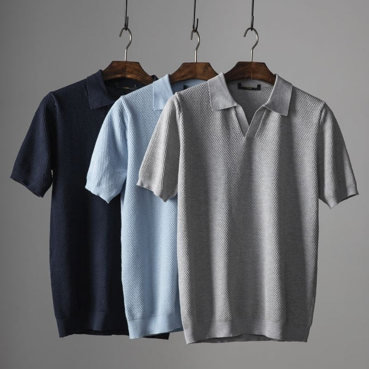 Stylish Men's Polo – Nestor-Light blue-S-State of Style