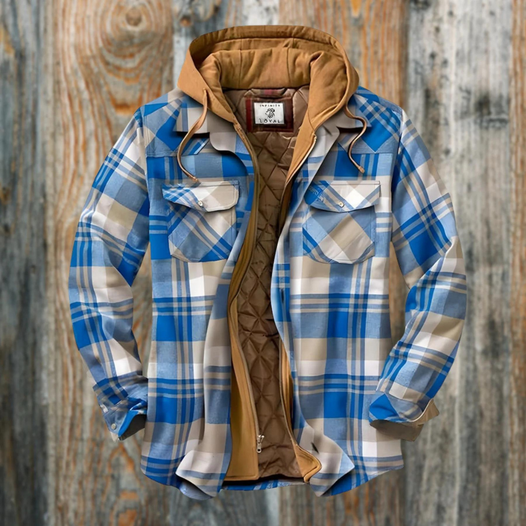 Stylish Men's Winter Coat - RusticJack-Blue-S-Nora Luxe