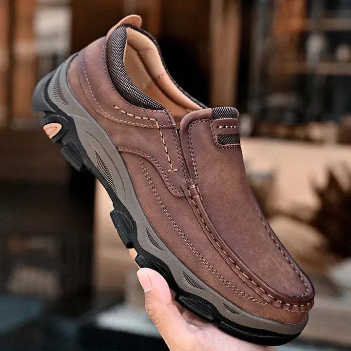 Stylish Orthopaedic Men's Shoes - Lucas-6-Brown-Nora Luxe