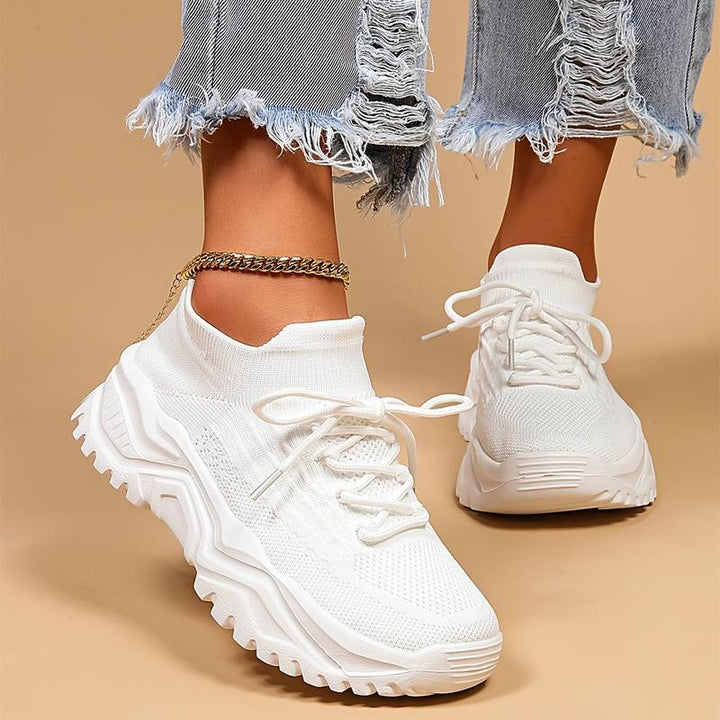Stylish Orthopaedic Women's Sneakers - Elena-White-3.0-Nora Luxe