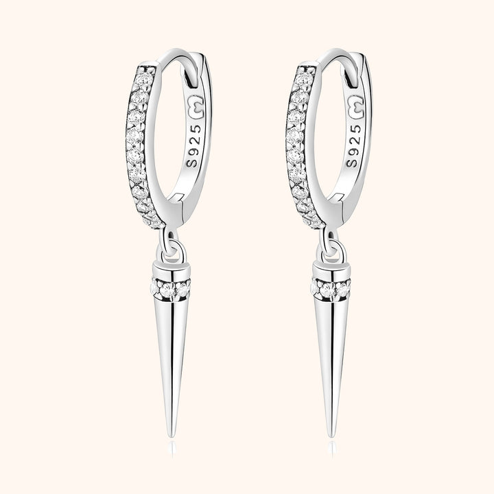 Stylish Pendant Earrings - Sophia-Silver-Nora Luxe