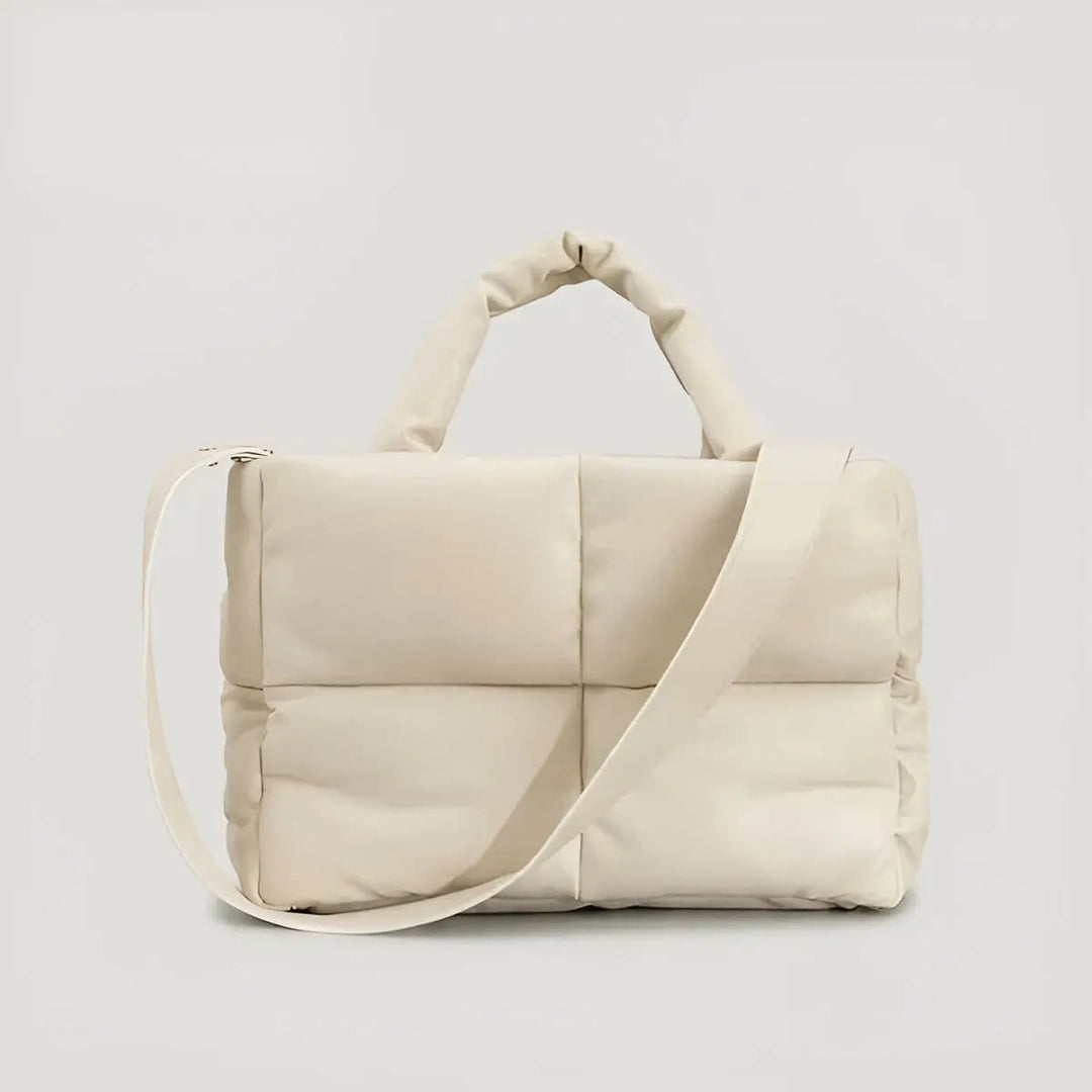 Stylish Quilted Ladies Designer Bags - Sofia-Beige-Nora Luxe