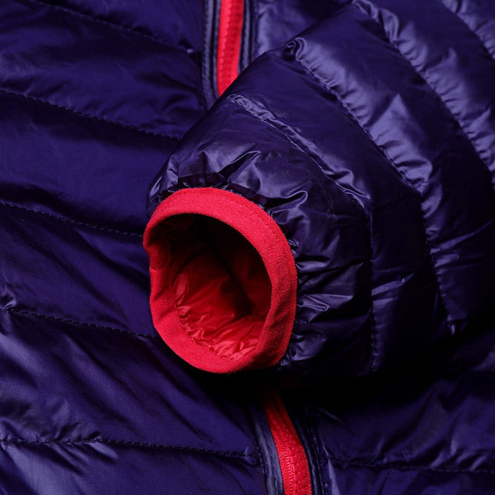 Stylish Reversible Women's Down Jacket - Aurora-Blue-S-Nora Luxe
