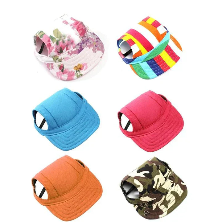 Stylish Round Edge Dog Cap - SunnyPaws-Stripe-S-Nora Luxe