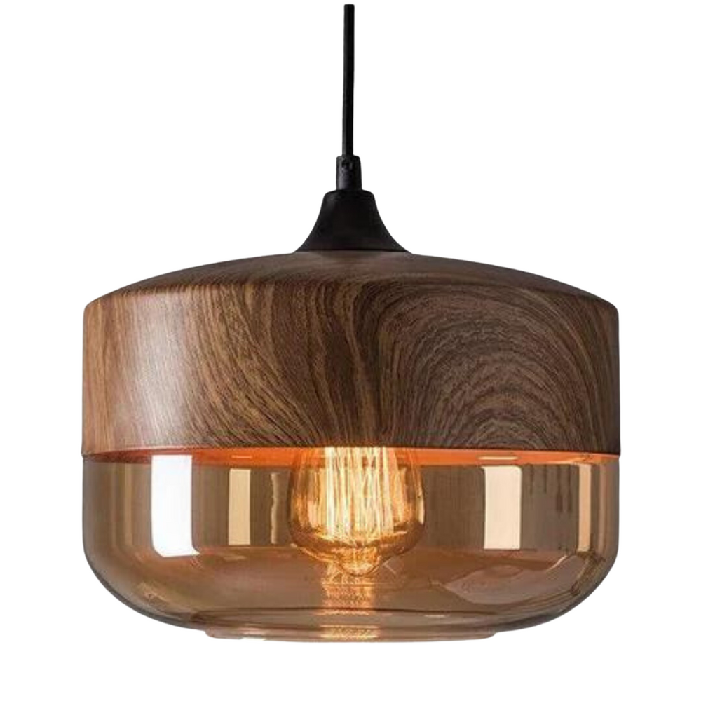Stylish Scandinavian Wooden Ceiling Lamp - NordLuna-Type D-Nora Luxe