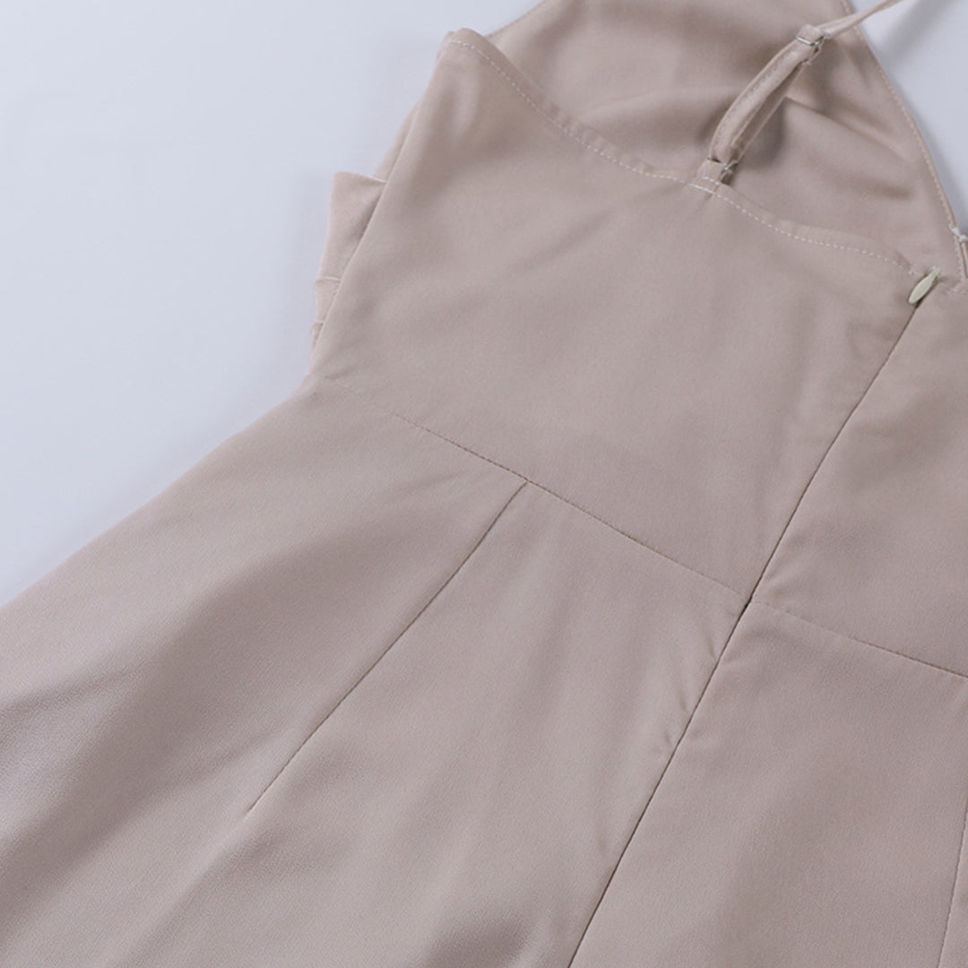 Stylish spaghetti strap dress – Elara-Green-S-Nora Luxe