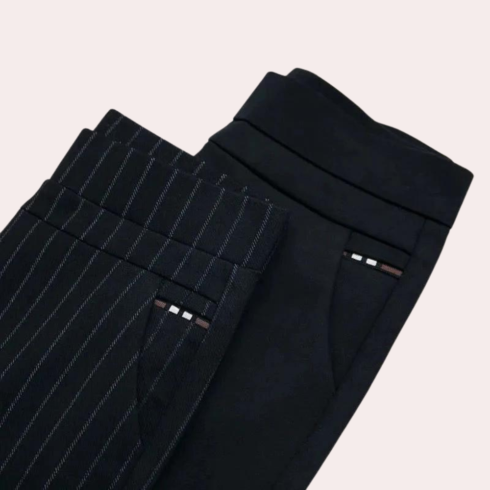 Stylish Stretch Ladies' Trousers - Elara-Black-M-Nora Luxe