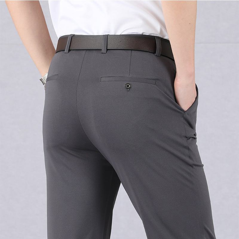 Stylish Stretch Men's Trousers - Alex-Gray-8-Nora Luxe