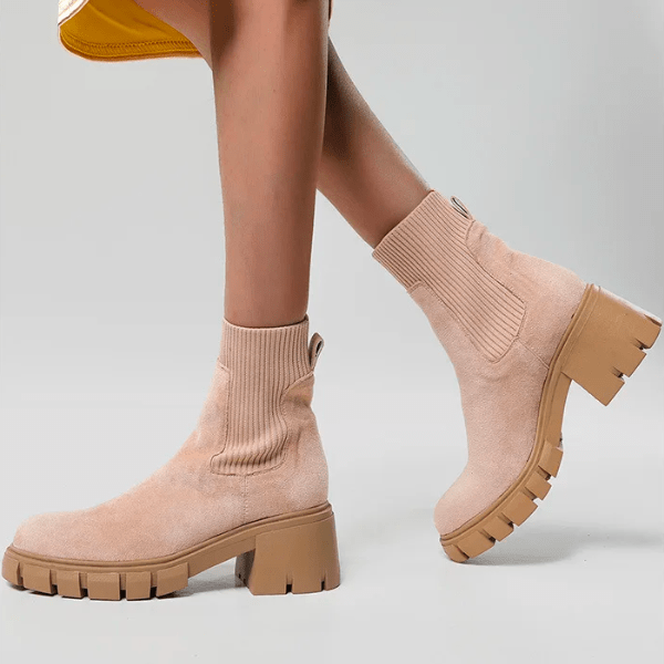 Stylish Suede Winter Shoes for Women - Eloise-Gray-4.5-Nora Luxe
