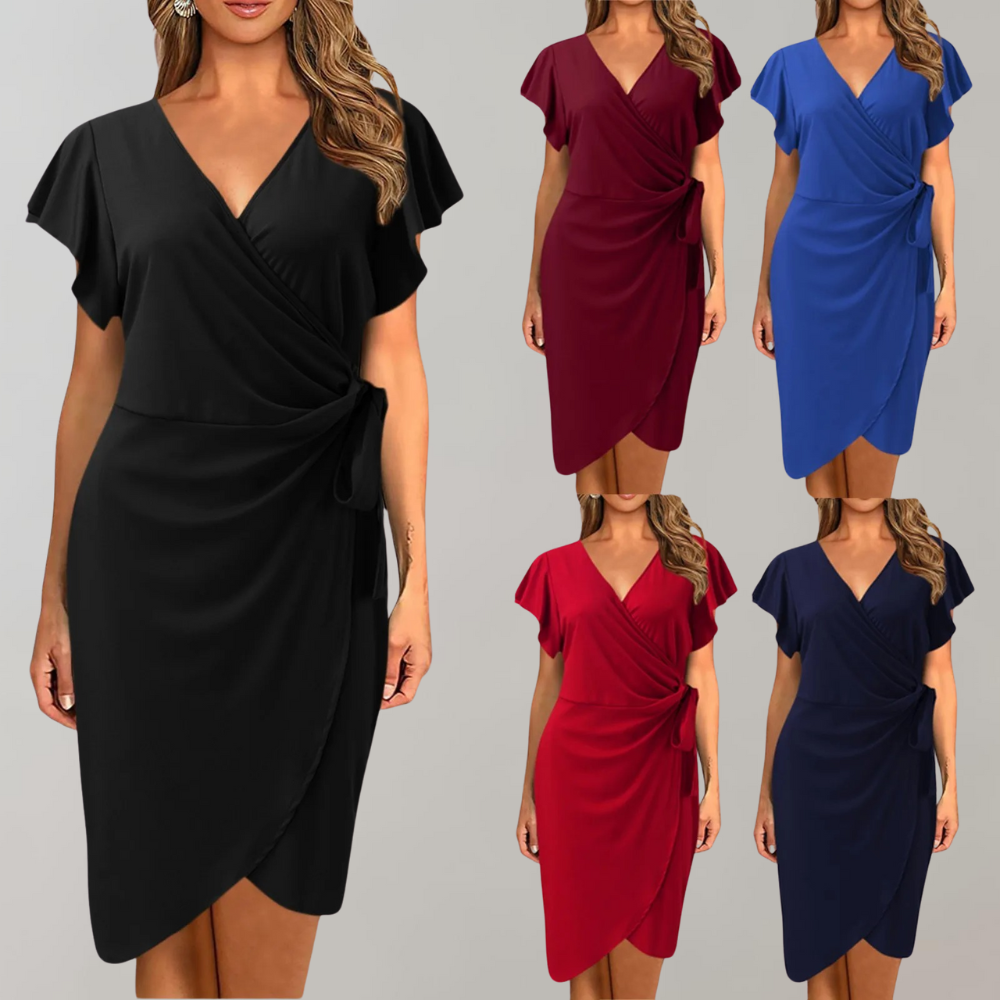 Stylish Summer Dress – Solène-Black-S-State of Style