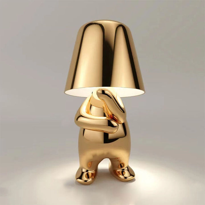 Stylish Table Lamp - LumiSerene-Thinking in Gold-Nora Luxe