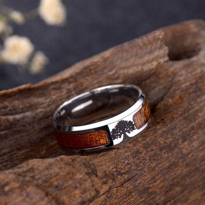 Stylish Tree of Life Ring made of Stainless Steel for Women - Elina-Tree of Life-2.01 in-Nora Luxe