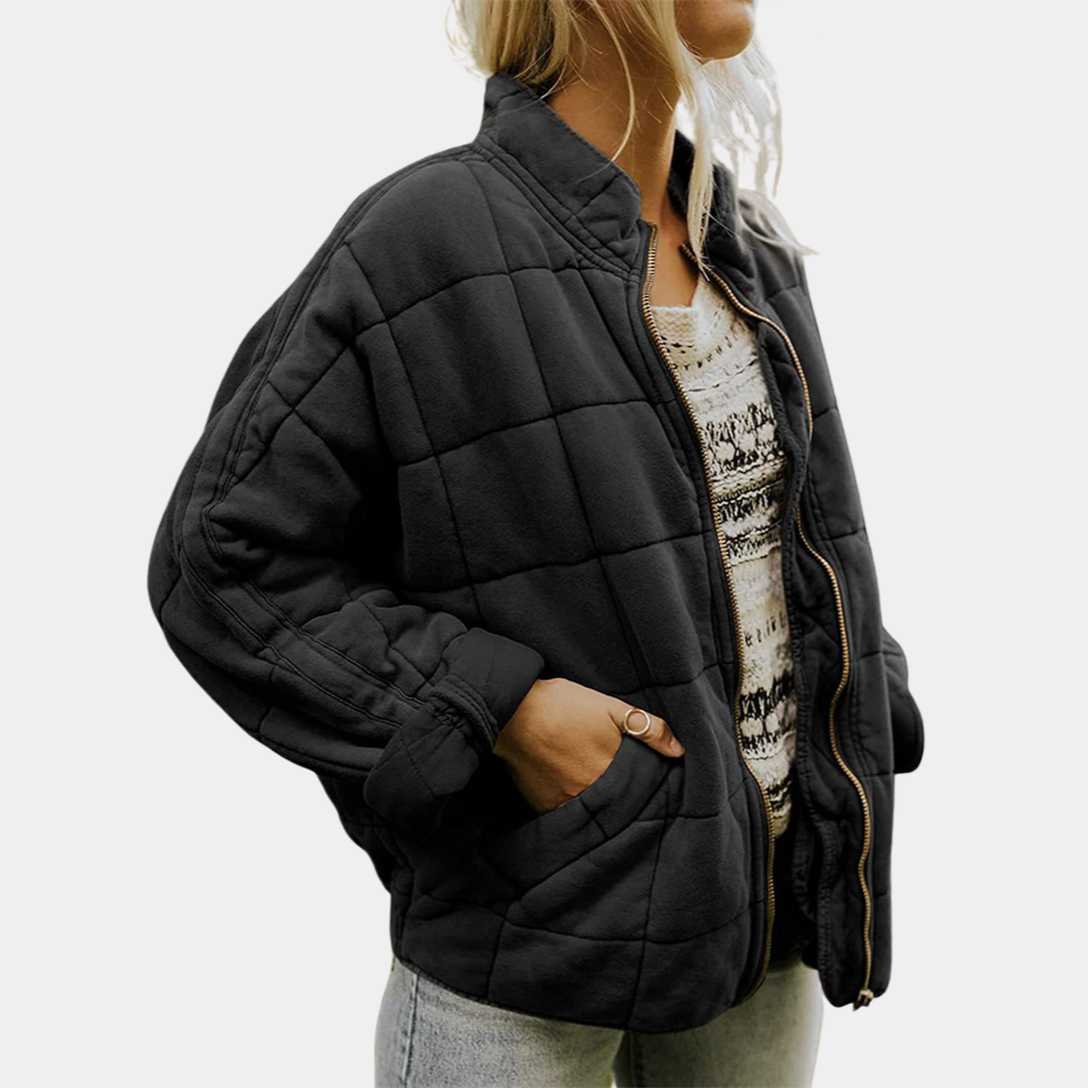 Stylish Warm Women's Coat - Mara-Black-S-Nora Luxe