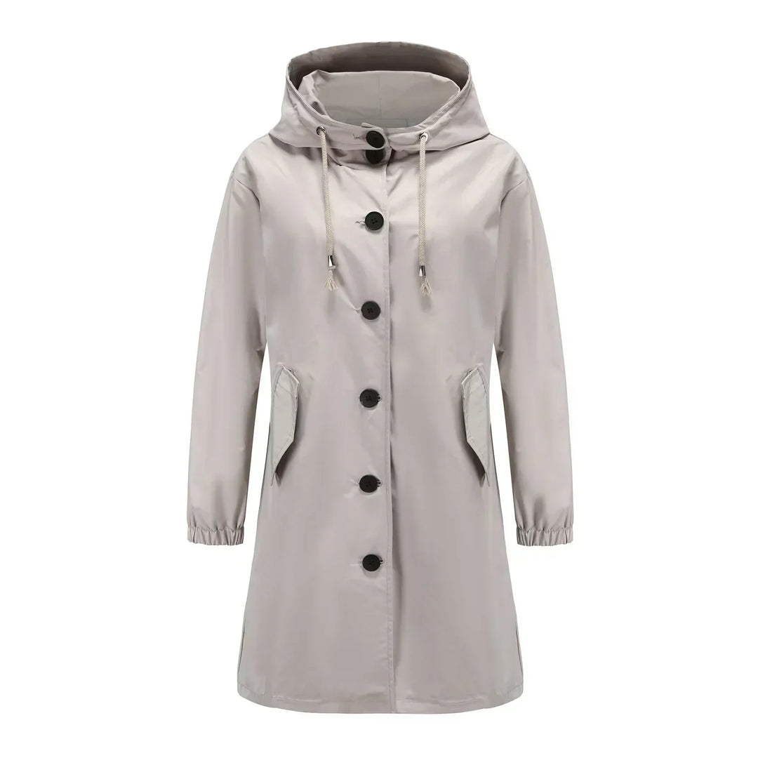 Stylish Windproof Trench Coat - Livia-Gray-S-Nora Luxe