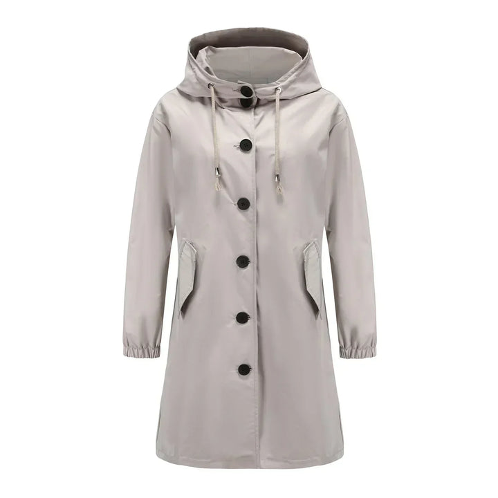 Stylish Windproof Trench Coat - Livia-Gray-S-Nora Luxe