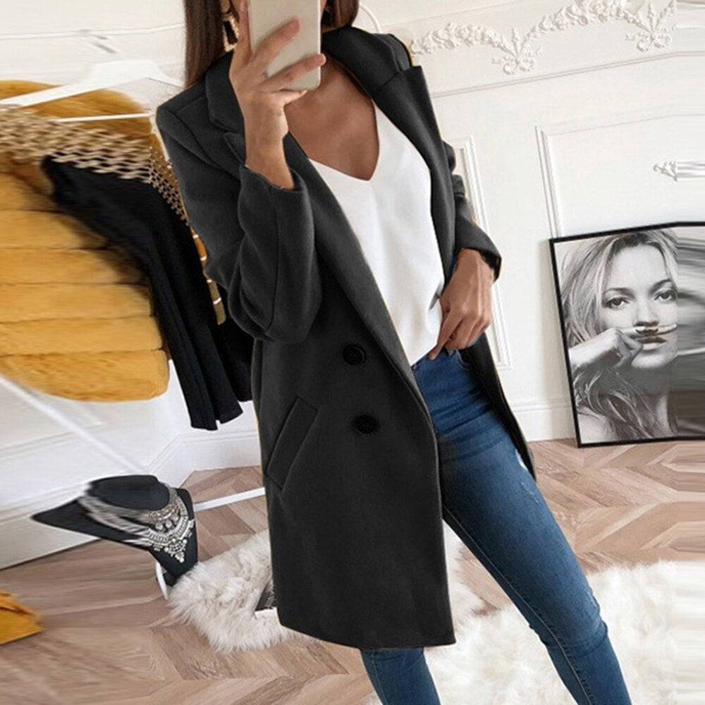 Stylish Women's Coat - Mila-Black-S-Nora Luxe