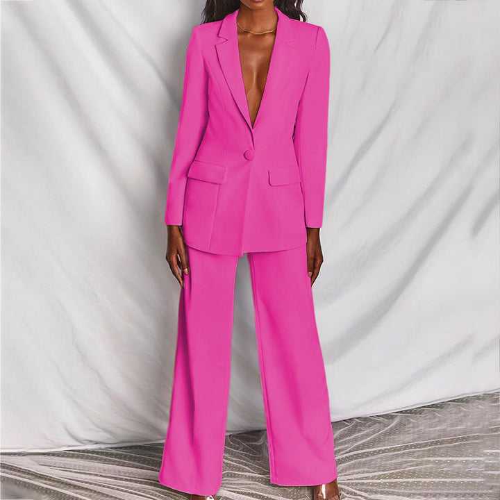 Stylish Women's Trouser Suit - Isabella-Pink-S-Nora Luxe