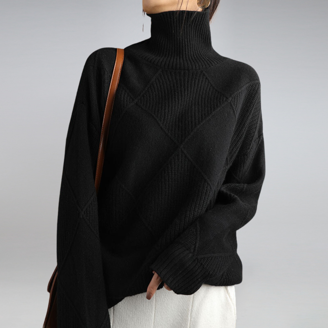 Stylish Women's Turtleneck - Isabella-Beige-S-Nora Luxe