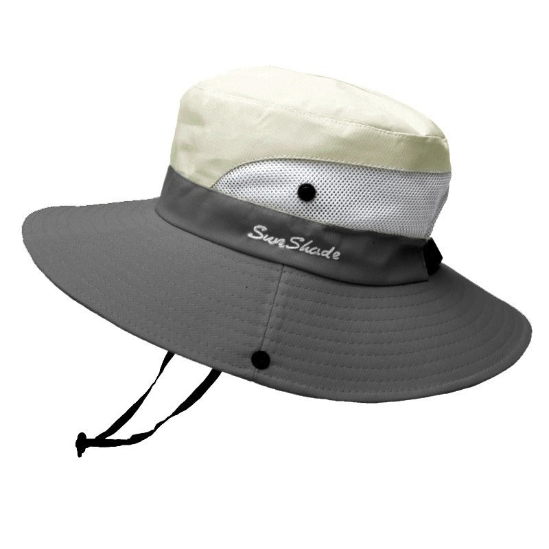 Stylish women's UV protection sun hat with a wide brim – Livia-Beige-Nora Luxe