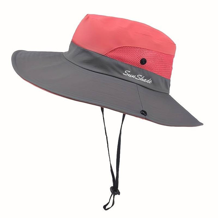 Stylish women's UV protection sun hat with a wide brim – Livia-Pink-Nora Luxe