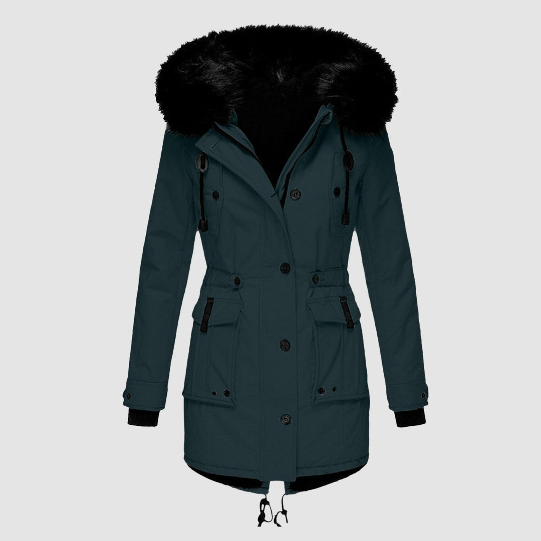 Stylish Women's Winter Coat - Elise-Ochre yellow-S-Nora Luxe