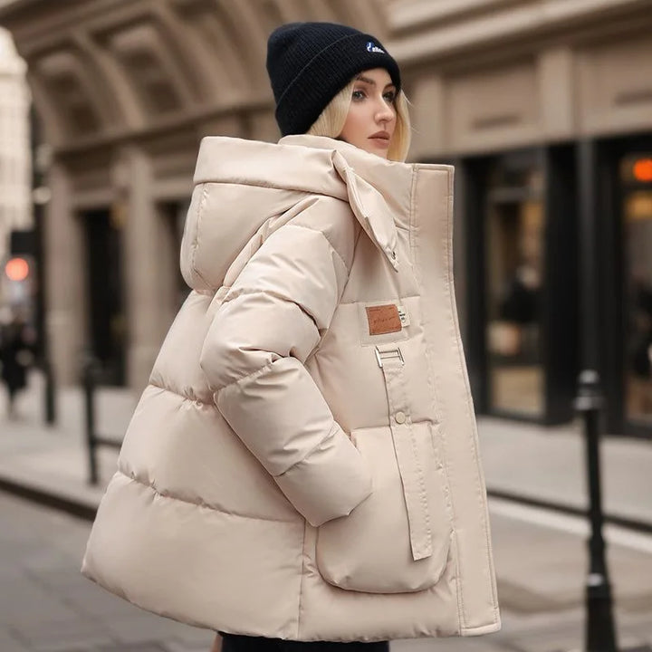 Stylish Women's Winter Coat - Mariette-White-S-Nora Luxe