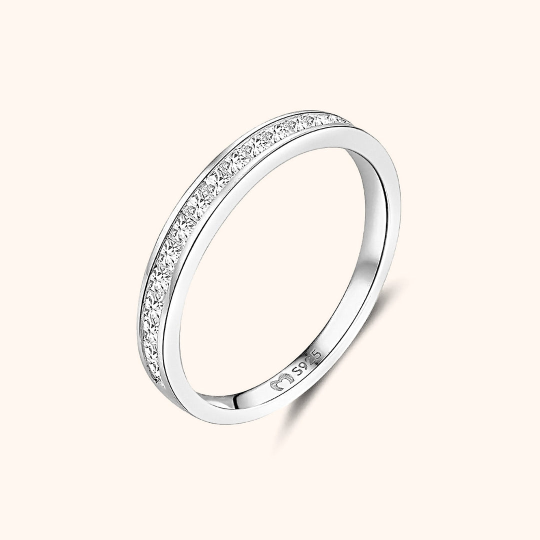 Stylish Zirconia Ring - Amelia-Silver-5-Nora Luxe