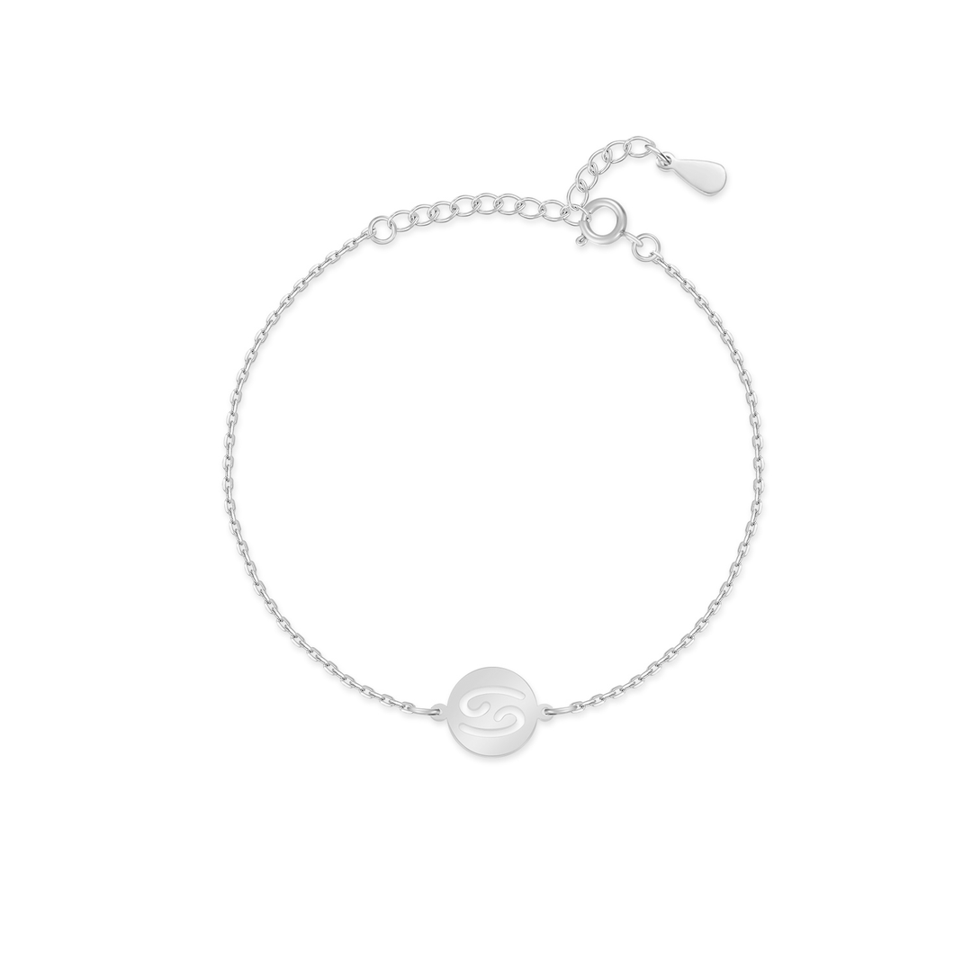 Stylish Zodiac Bracelet - Lyra-Silver-Cancer-Nora Luxe