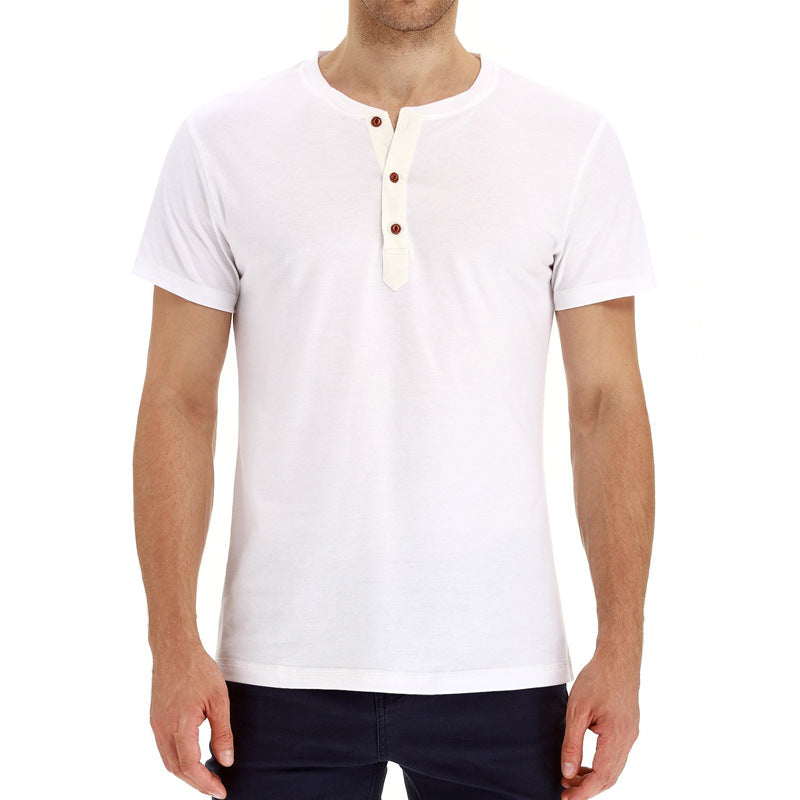 Summer Cotton Men's T-shirt – Finn-Dark blue-S-State of Style