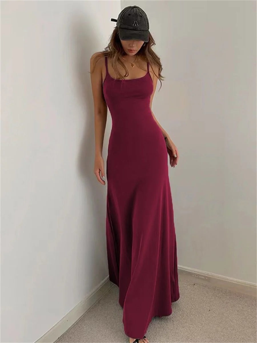 Summer dress with spaghetti straps and airy fit - Sofie-Red-XS-State of Style