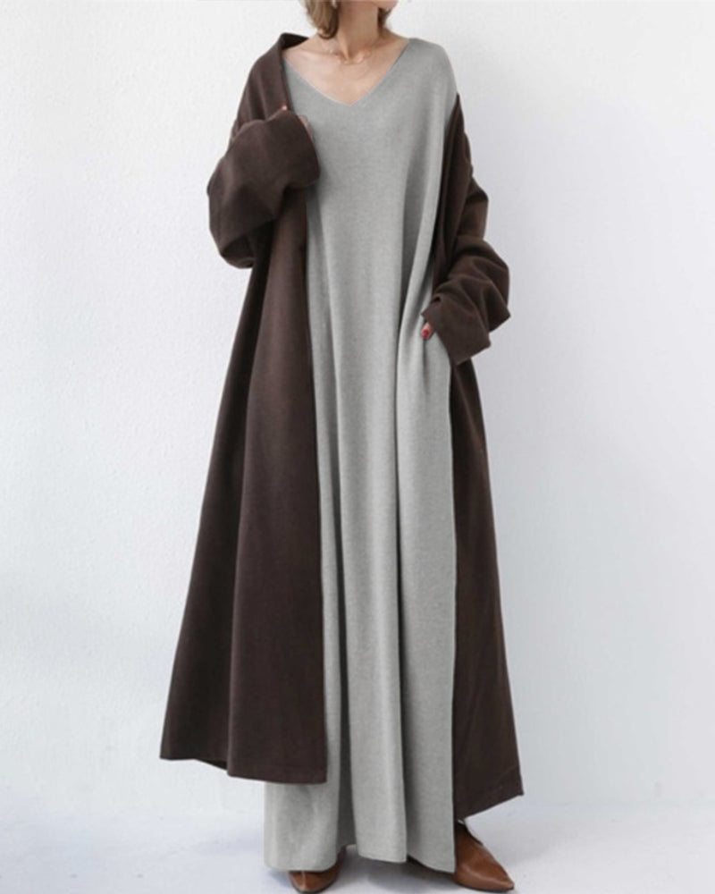 Summer Maxi Dress in Cotton-Linen Blend – Sorella-Grey-S-The Livary