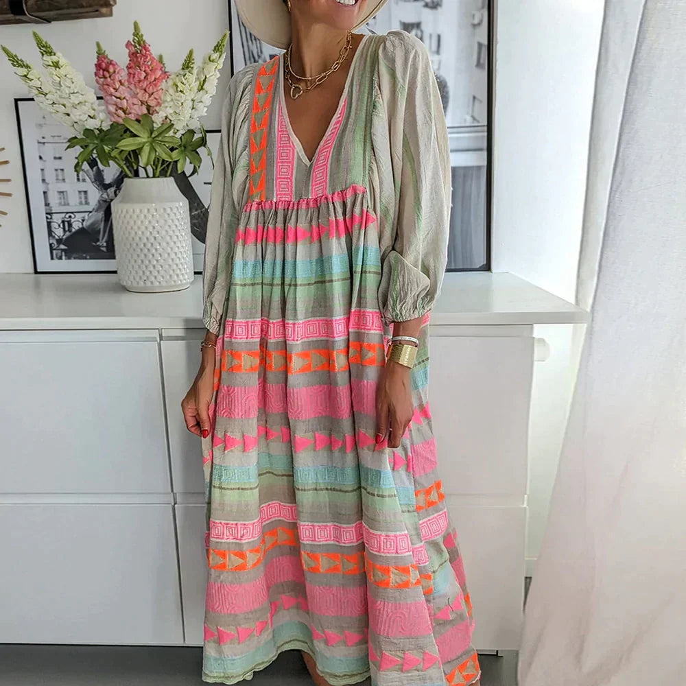 Summer maxi dress with gradient – Solenne-S-Nora Luxe