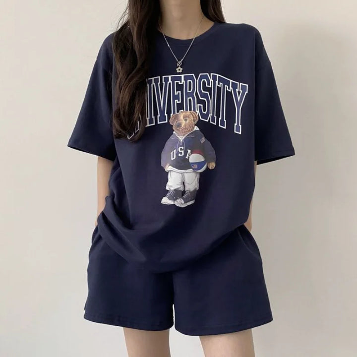 Summer Short Set for Women – Leni-Navy-S-Nora Luxe