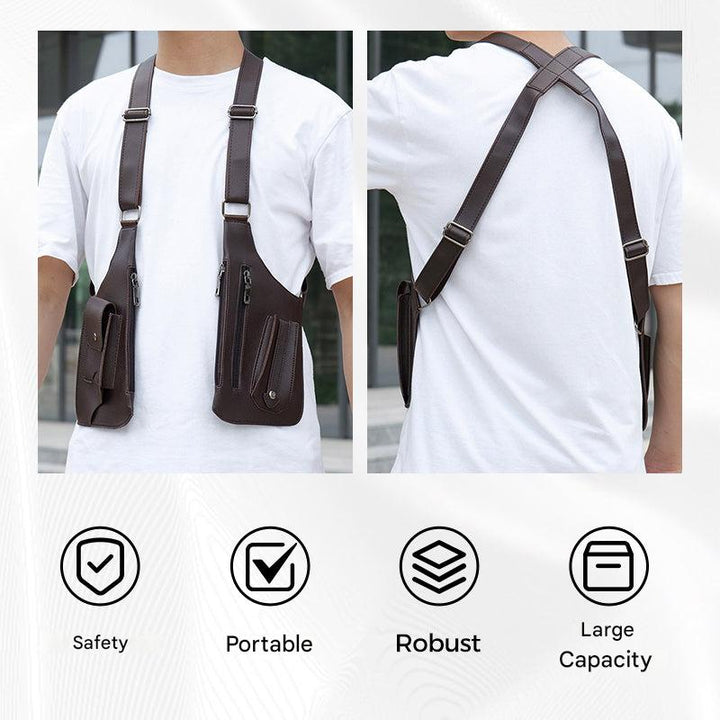 Theft-Resistant Men's Shoulder Bag – ShadowCarry Pro-Black-Nora Luxe