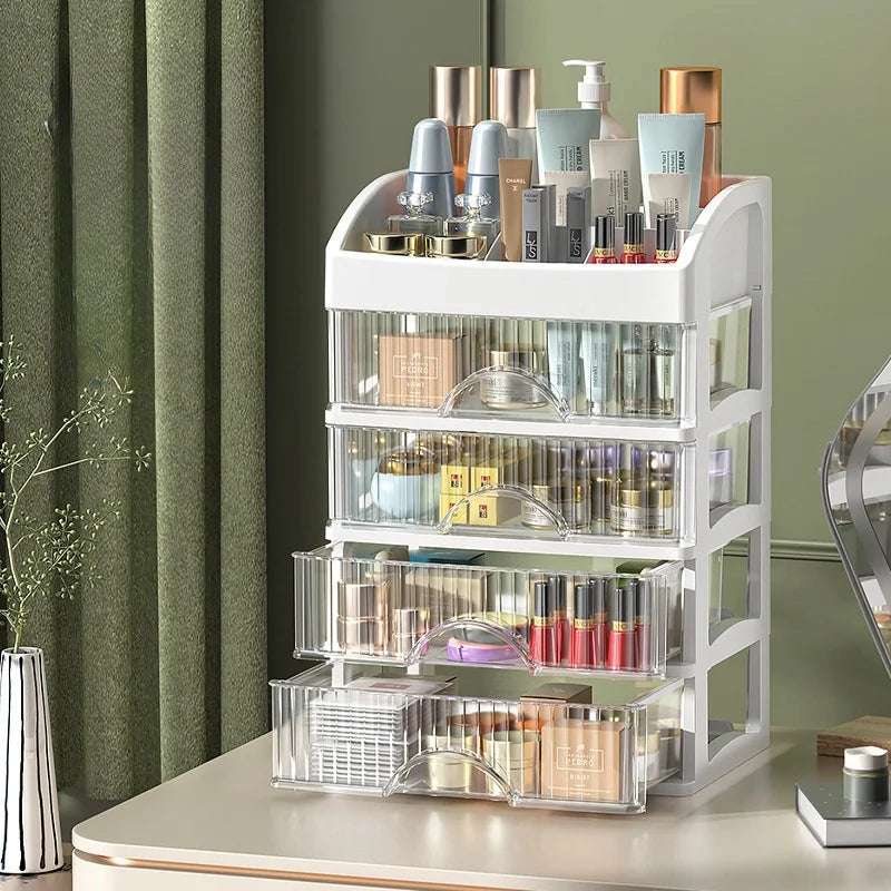 Transparent Acrylic Make-up Organizer - Clarityn-1-The Livary