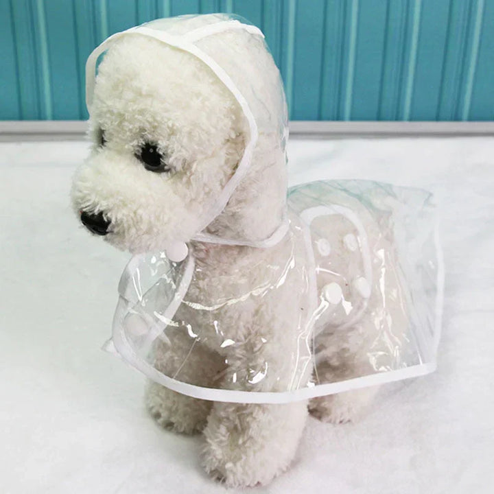 Transparent Waterproof Raincoat for Dogs - DryPaw-White-XS-Nora Luxe