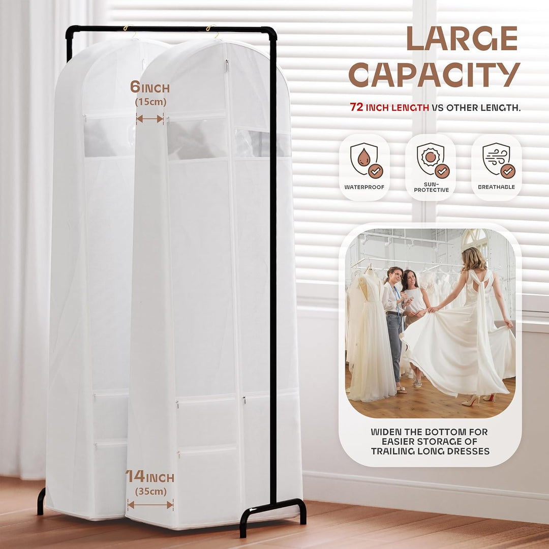 Heavy-Duty Travel Garment Bag with Clear Window & Accessory Pockets