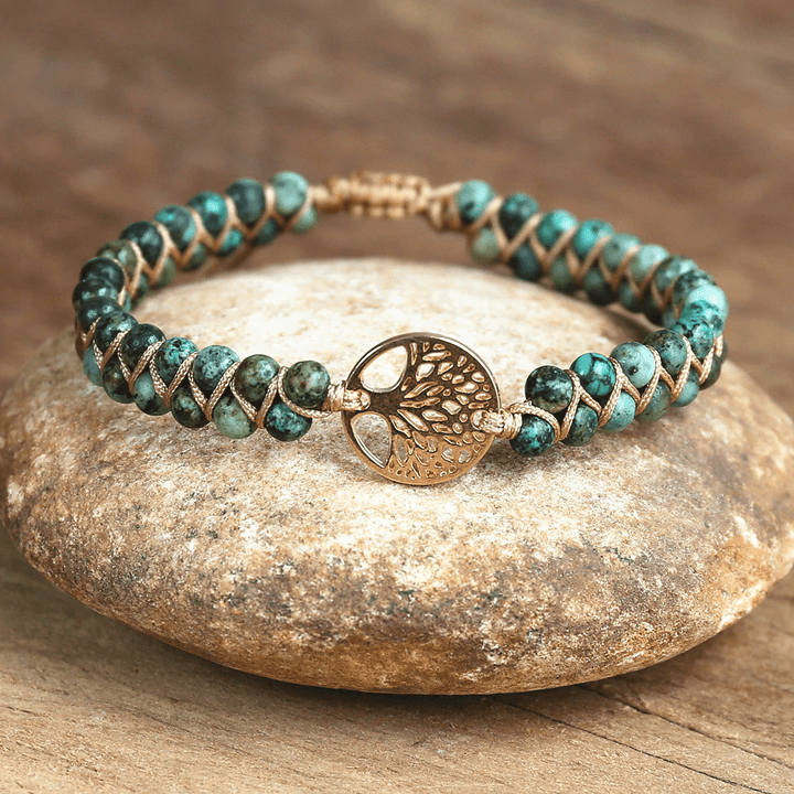 Tree of Life Bracelet with African Jasper - Auralyn-Nora Luxe