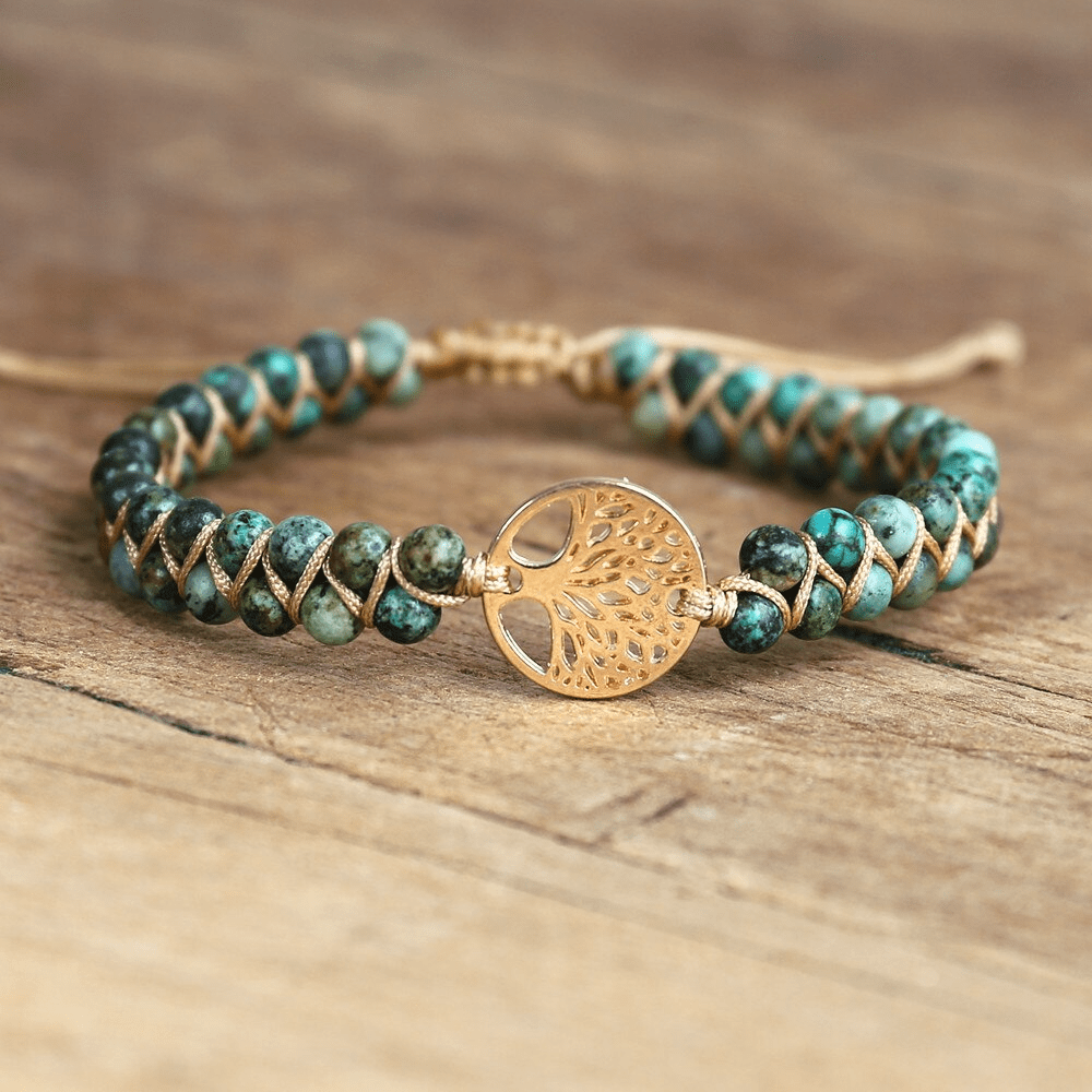 Tree of Life Bracelet with African Jasper - Auralyn-Nora Luxe