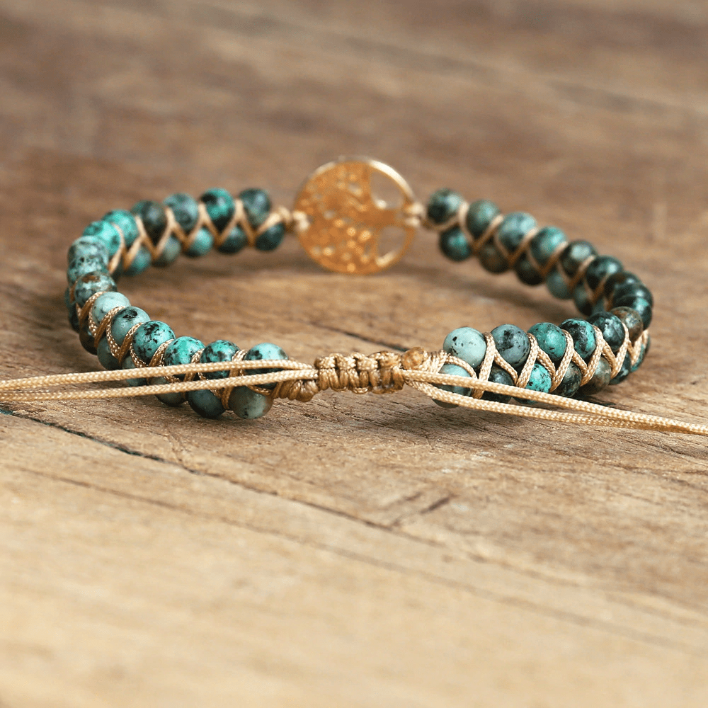 Tree of Life Bracelet with African Jasper - Auralyn-Nora Luxe