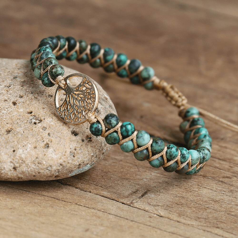 Tree of Life Bracelet with African Jasper - Auralyn-Nora Luxe