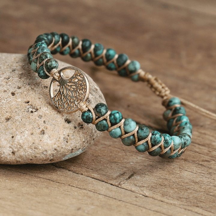 Tree of Life Bracelet with African Jasper - Auralyn-Nora Luxe
