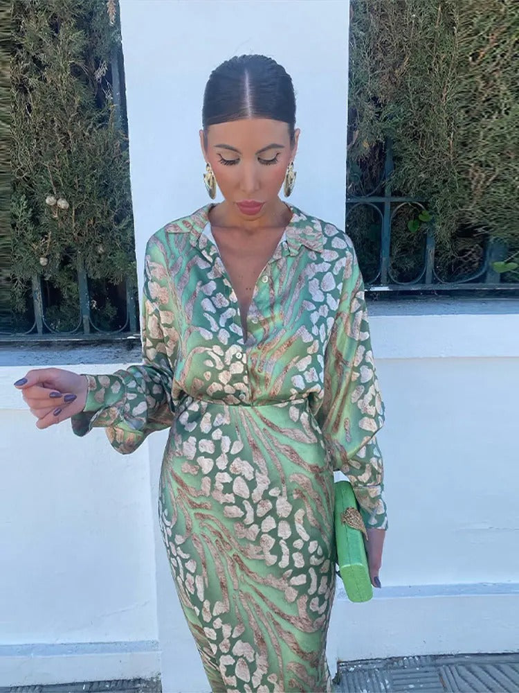 Trendy Colorful Outfit - Josie-Green-S-Nora Luxe