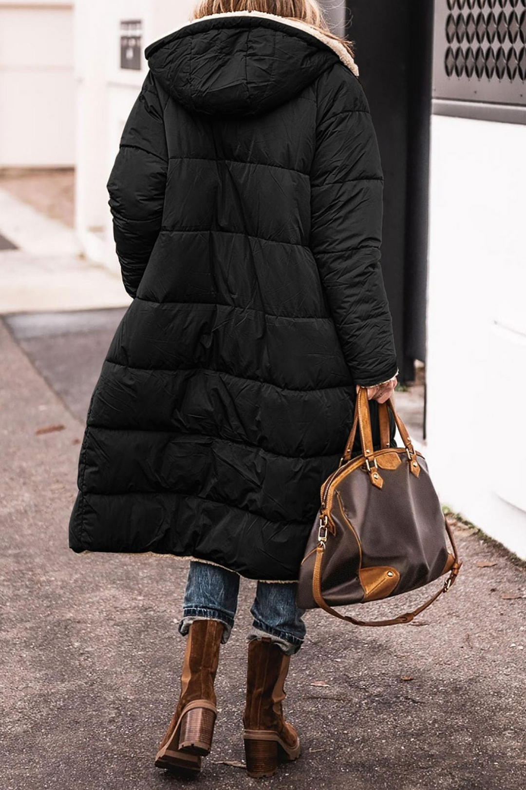 Trendy Double-Sided Ladies Winter Coat - Sofia-Brown-S-Nora Luxe
