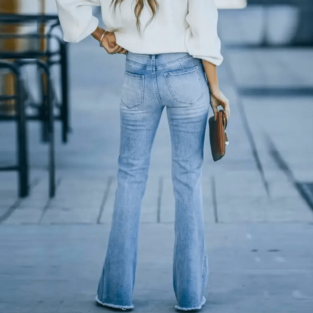 Trendy Flared Jeans - Serena-XS-Nora Luxe