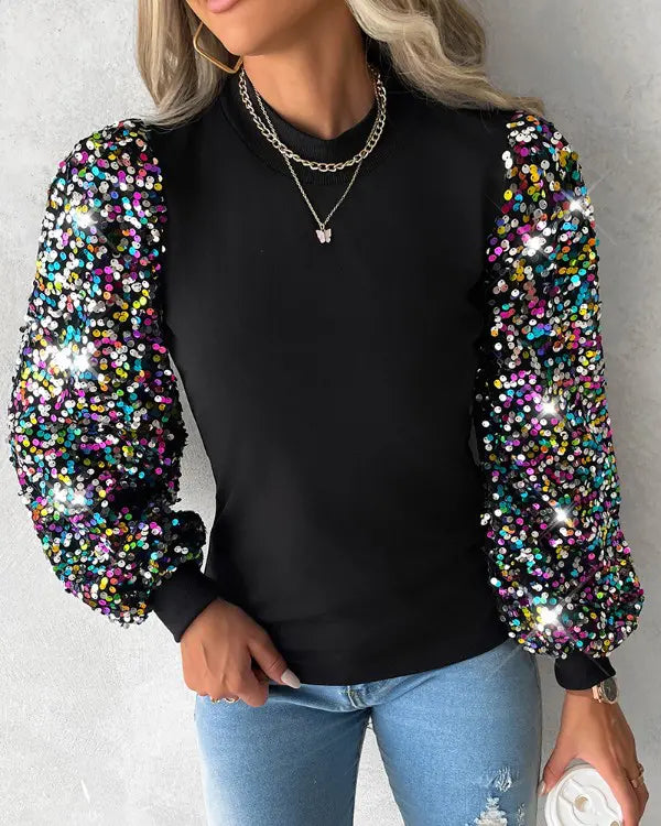 Trendy Ladies' Blouse with Colorful Balloon Sleeves - Lorena-S-Nora Luxe