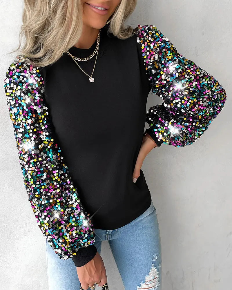 Trendy Ladies' Blouse with Colorful Balloon Sleeves - Lorena-S-Nora Luxe